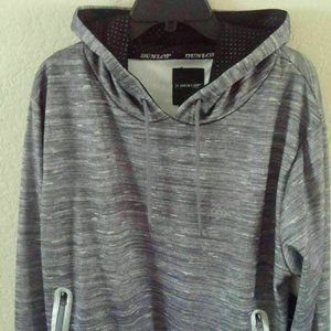 🔥DUNLOP SPORT "Reflective Trim" FLEECE Hoodie GREY COLOR MEN'S NWT PICK SIZE